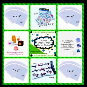 Boutique Shipping Cello~Poly Bag’s Bundle 196pc starter package⭐️100~Stickers 🆕
